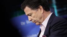 Former FBI director James Comey answers questions during an interview forum at the Washington Post May 8, 2018 in Washington, DC. Comey discussed his stormy tenure as head of the FBI, his handling of the Hillary Clinton email investigation, his tense relationship with President Trump and his controversial firing a year ago, during the forum. (Win McNamee/Getty Images)