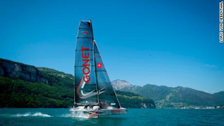 The Gonet Monofoil is a foiling monohull developed in Switzerland. 