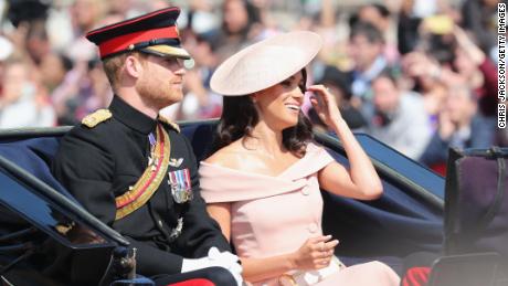 Duke and Duchess of Sussex join Queen&#39;s birthday parade