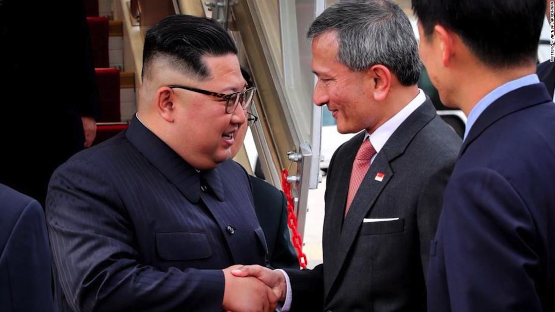 Kim Jong Un Arrives In Singapore For Historic Summit Meets Singapore Pm Cnn [ 619 x 1100 Pixel ]