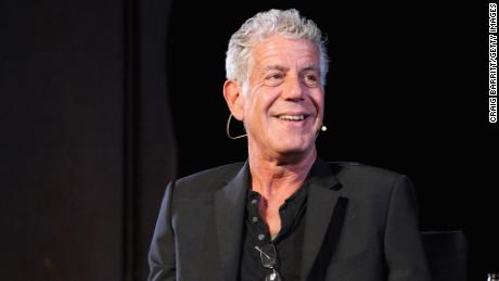 Anthony Bourdain speaks at New York Society for Ethical Culture on October 7, 2017 in New York City. 