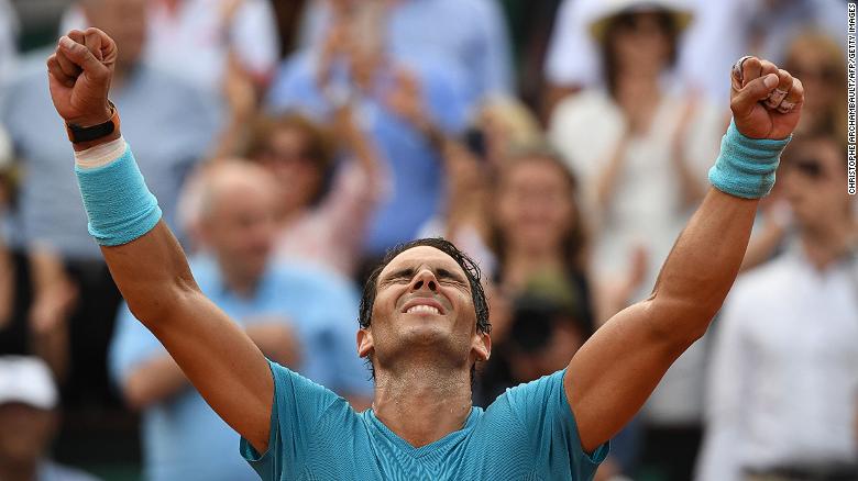 Rafael Nadal won his record-extending 11th title at the French Open when he beat Dominic Thiem on Sunday in Paris. 