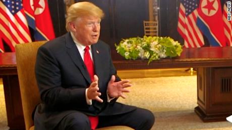 Trump touts trust with Kim in TV interview