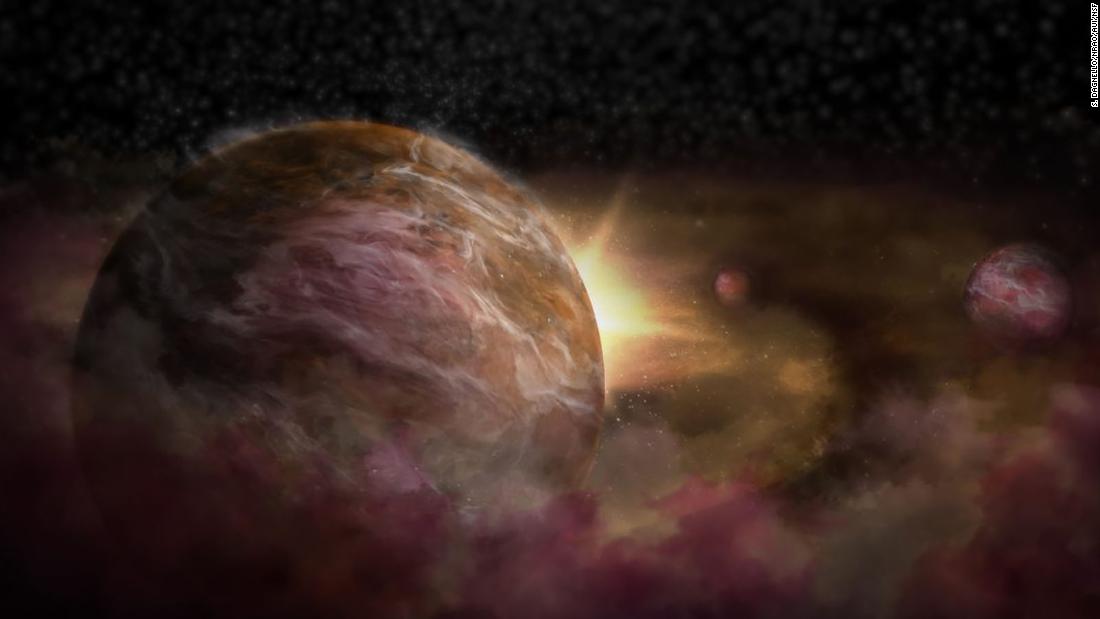 Planets don&#39;t just appear out of thin air -- but they do require gas, dust and other processes not fully understood by astronomers. This is an artist&#39;s impression of what &quot;infant&quot; planets look like forming around a young star.