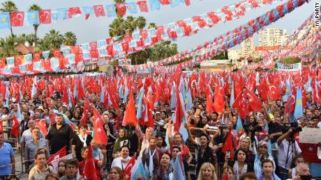 An Aksener rally in the southern Turkish city of Adana.