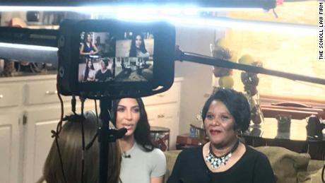 Kim Kardashian West meets Alice Johnson during interview to air on NBC&#39;s &quot;Today&quot; show. 