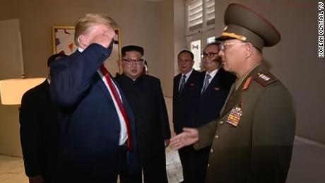 Trump returns salute of North Korean general at summit, state media footage reveals