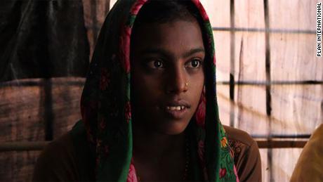 15-year-old Nur Nahar says that in Rohingyan culture, women on their periods are forbidden to go outside or interact with men. They have to sit on old mats and hide when men visit.