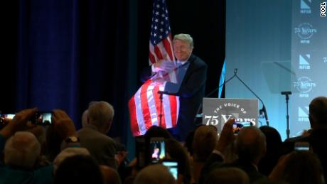 Trump's flag hug goes viral