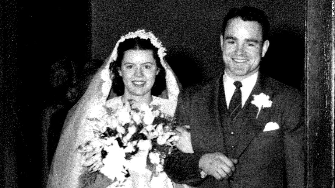 Rosanne and Karle Seydel on their wedding day, April 24, 1948.