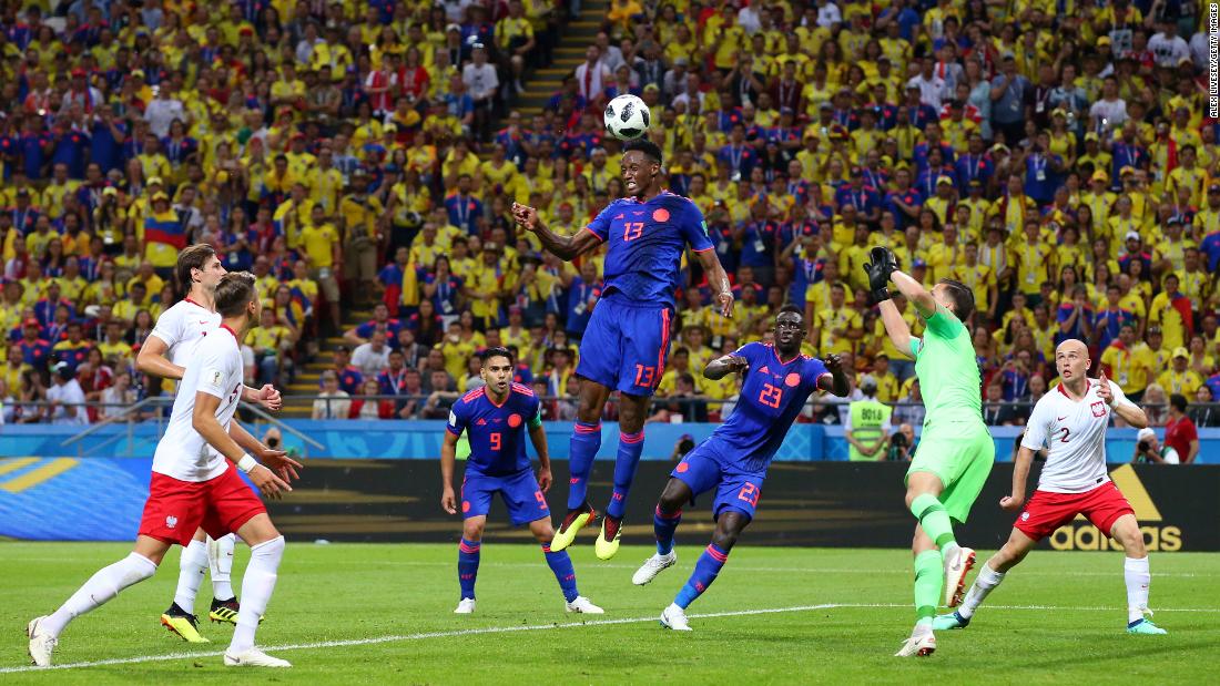 Colombian defender Yerry Mina opened the scoring with a header in the first half.