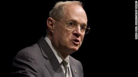 SAN FRANCISCO - AUGUST 13:  Anthony Kennedy, associate Justice of the United States Supreme Court, speaks to members of the ABA at the Moscone Center August 13, 2007 in San Francisco, California. In 1988 President Ronald Reagan appointed Kennedy, a moderate, to the Supreme Court. He often acts as the swing voter.  (Photo by David Paul Morris/Getty Images)