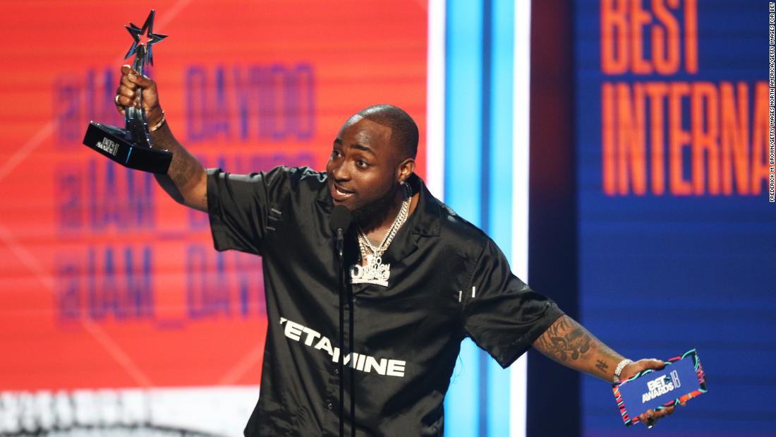 Davido wins best International Act award at 2018 BET Awards CNN