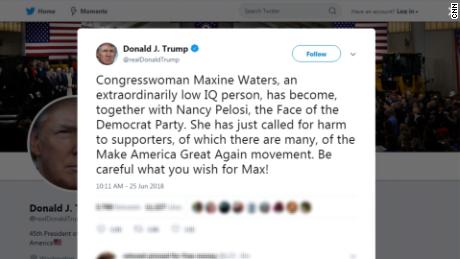 Image result for donald trump tweets images maxine waters