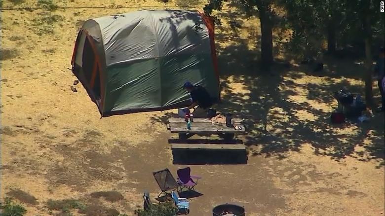 Tristan Beaudette was camping with his two daughters at a state park in Southern California.