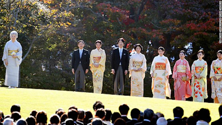 Members of the royal family are seen fulfilling their public duties  during the Autumn Garden Party at the Akasaka Imperial Garden in Tokyo, Japan. 