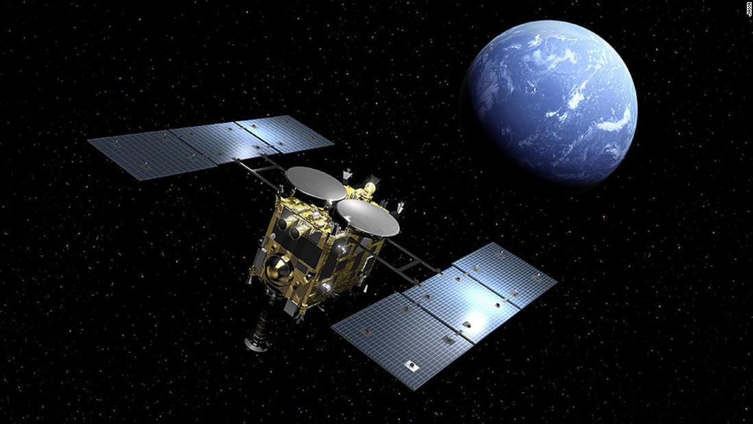 An artist&#39;s impression of Japan&#39;s Hayabusa-2 probe on its way to Ryugu asteroid. If it makes it back to Earth on schedule at the end of 2020, it will be the &lt;a href=&quot;https://edition.cnn.com/2019/11/13/asia/japan-spacecraft-hayabusa-2-asteroid-mission-return-scn-trnd/index.html&quot; target=&quot;_blank&quot;&gt;first mission&lt;/a&gt; to bring back samples from a C-class asteroid.