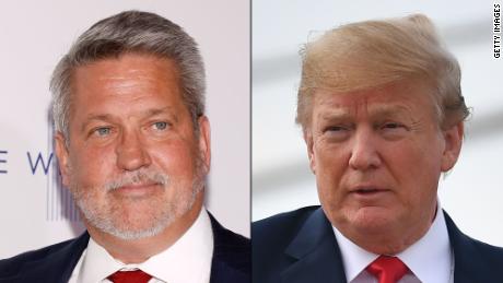 Bill Shine, left, and President Donald Trump