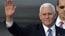 US Vice President Mike Pence waves upon arrival at Mariscal Sucre airport in Quito on June 27, 2018. - Pence visits Ecuador as part of a Latin American tour. (Photo by RODRIGO BUENDIA / AFP)        (Photo credit should read RODRIGO BUENDIA/AFP/Getty Images)