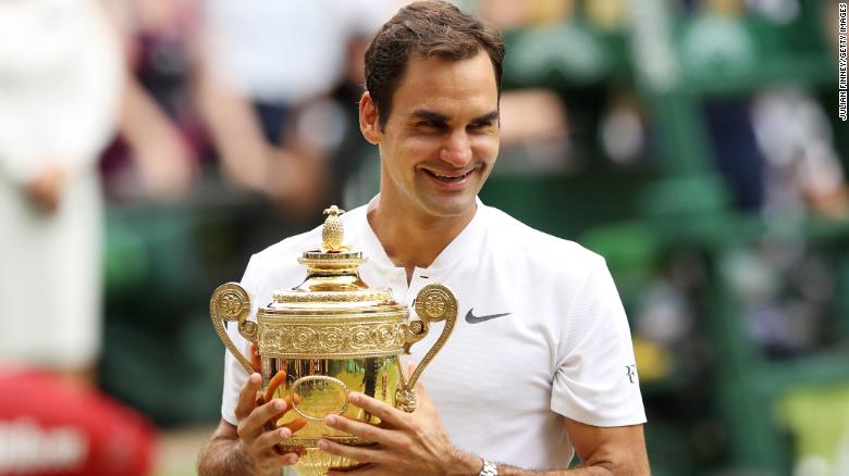 Roger Federer Wimbledon trophy