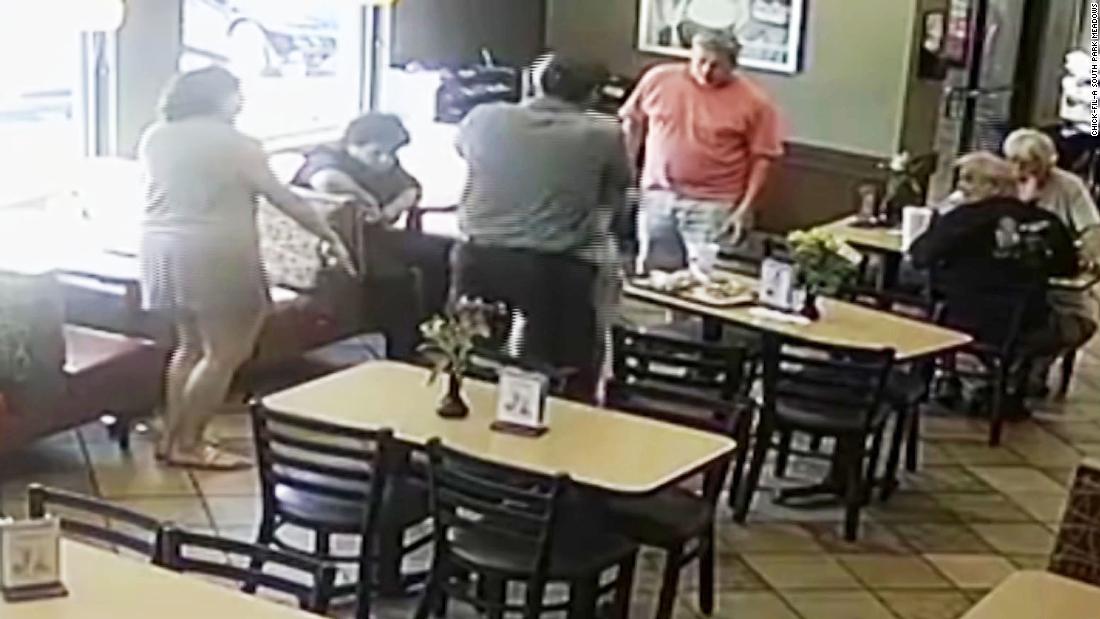 Watch ChickfilA employee saves customer CNN Video