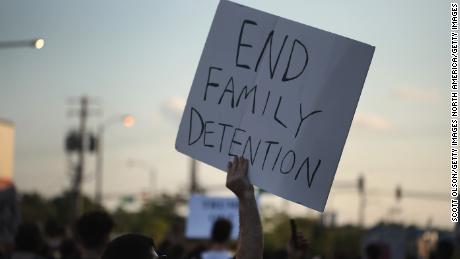 CHICAGO, IL - JUNE 29:  Demonstrators hold a rally in the Little village neighborhood calling for the elimination of the U.S. Immigration and Customs Enforcement (ICE) and an end to family detentions on June 29, 2018 in Chicago, Illinois. Protests have erupted around the country recently as people voice outrage over the separation and detention of undocumented children and their parents.  (Photo by Scott Olson/Getty Images)
