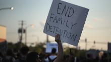 CHICAGO, IL - JUNE 29:  Demonstrators hold a rally in the Little village neighborhood calling for the elimination of the U.S. Immigration and Customs Enforcement (ICE) and an end to family detentions on June 29, 2018 in Chicago, Illinois. Protests have erupted around the country recently as people voice outrage over the separation and detention of undocumented children and their parents.  (Photo by Scott Olson/Getty Images)