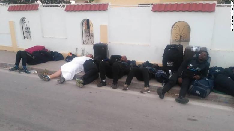 The Zimbabwe rugby team slept on the street in protest at the standard of accommodation provided by its Tunisian opponents ... but that&#39;s just the start 