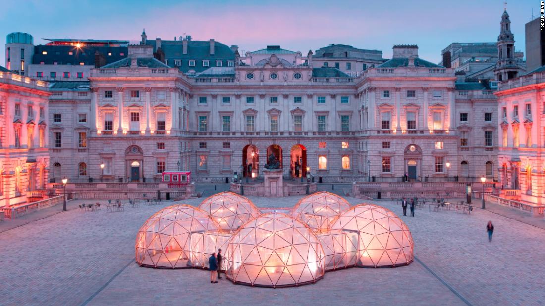 To highlight the global air pollution problem, British artist Michael Pinsky reproduced the air quality of five different locations in a series of inter-connected &quot;Pollution Pods.&quot;