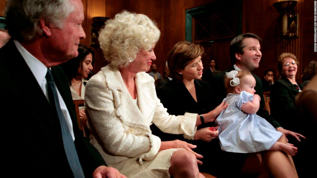 Kavanaugh is joined by family members during Capitol Hill proceedings in 2006. From left are his father, Ed Kavanaugh; his mother, Martha; his wife, Ashley; and his daughter Margaret.