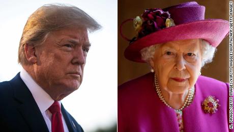 LEFT: WASHINGTON, DC - JULY 10: U.S. President Donald Trump speaks to reporters on the South Lawn before boarding Marine One and departing the White House, on July 9, 2018 in Washington, DC. Trump is heading to Brussels for the NATO Summit. (Photo by Al Drago/Getty Images)

RIGHT: Britain&#39;s Queen Elizabeth II walks through &quot;The Queen&#39;s Diamond Jubilee Galleries&quot; at Westminster Abbey in London on June 8, 2018. - The Queen&#39;s Diamond Jubilee Galleries will open to the public on June 11. The new galleries are set more than 16 metres above the Abbey&#39;s floor in the medieval Triforium, an area that has never been open to the public before. (Photo by Kirsty Wigglesworth / POOL / AFP)        (Photo credit should read KIRSTY WIGGLESWORTH/AFP/Getty Images)
