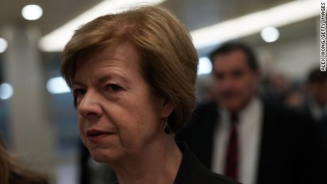 U.S. Sen. Tammy Baldwin (D-WI) passes through the basement of the U.S. Capitol prior to a Senate Democratic Policy Luncheon January 17, 2018 in Washington, DC. Senate Democrats held the weekly luncheon to discuss Democratic agenda. Alex Wong/Getty Images