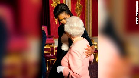 Michelle Obama came under fire for touching Queen Elizabeth in April  2009. 