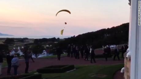 Anti-Trump paraglider 