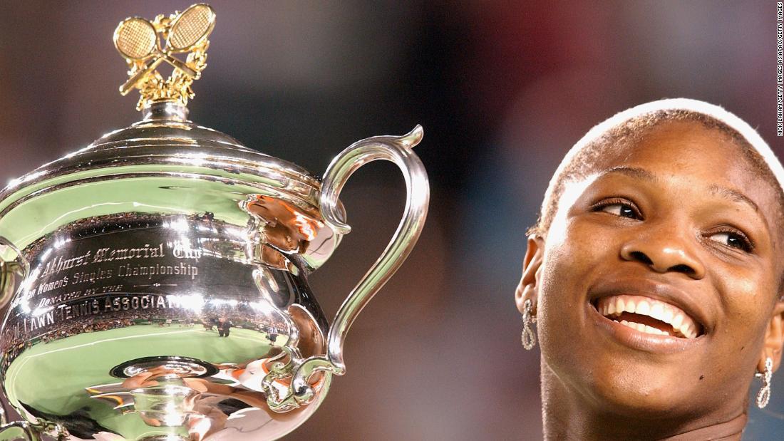 A grand slam of grand slams -- the first &quot;Serena Slam.&quot; Serena wins a first Australian Open title -- and a fourth major on the trot -- by beating Venus in three sets in 2003. 