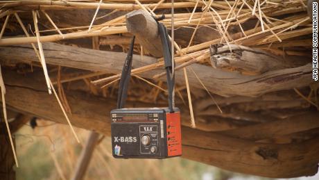 A radio in the village of Dakiri.