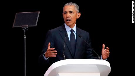 Obama warns against 'strongman politics' in speech after Trump news conference