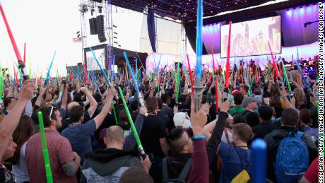 Fans attend a &#39;Star Wars&#39; concert at Comic-Con in 2018. (Photo by Jesse Grant/Getty Images for Disney)