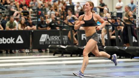 Brooke Wells races to victory at the CrossFit Central Regionals.
