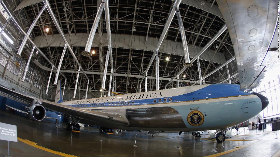 Special Air Mission (SAM) 26000, President John F. Kennedy&#39;s Air Force One, sits on display at the National Museum of the United States Air Force in the Presidential Gallery on November 20, 2013 in Dayton, Ohio. 