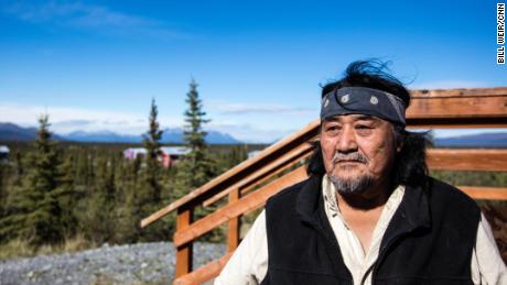 Louie John in Arctic Village, where he is a Gwich'in tribal elder and former chief.