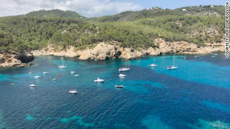 On the west coast of Ibiza, south of Cala Benirras, is a favorite spot to anchor for sailors. 