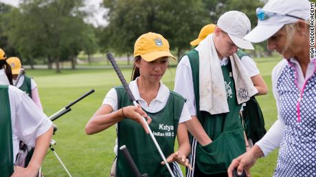 Katya Tulak is spending her fourth summer at the Caddie Academy before heading to college.