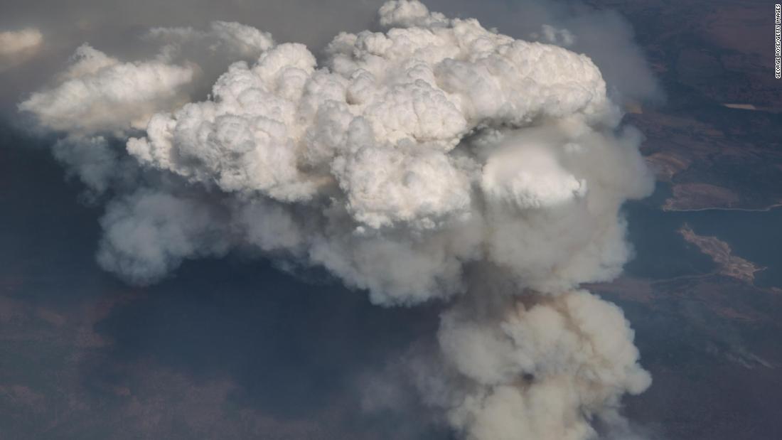 The Carr Fire can be seen from a commercial flight flying over Redding on  Wednesday, August 1.