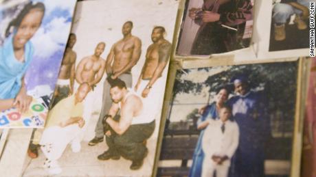 Photos of John Bunn during his time in jail line the walls at the home of his mother, Maureen.