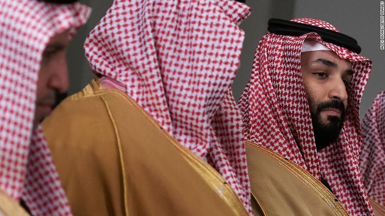 Crown Prince Of Saudi Arabia Mohammed Bin Salman  speaks during a bilateral meeting with U.S. Secretary of Defense Jim Mattis March 22, 2018 at the Pentagon in Arlington, Virginia. 