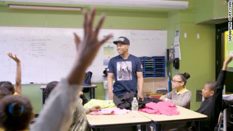 John Bunn leads a class at Ember Charter School in Brooklyn.