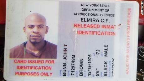 Bunn's prison identification card.