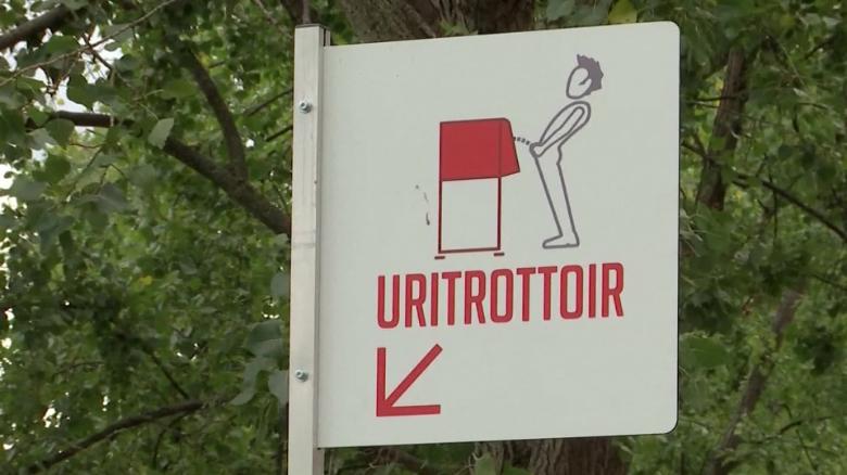 City officials have installed four open-air urinals, or &quot;uritrottoirs.&quot;