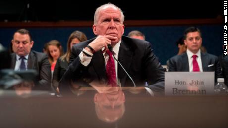 WASHINGTON, DC - MAY 23: Former Director of the U.S. Central Intelligence Agency (CIA) John Brennan testifies before the House Permanent Select Committee on Intelligence on Capitol Hill, May 23, 2017 in Washington, DC. Brennan is discussing the extent of Russia&#39;s meddling in the 2016 U.S. presidential election and possible ties to the campaign of President Donald Trump. (Photo by Drew Angerer/Getty Images)